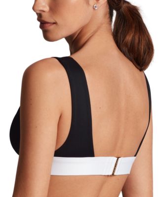 Women's Banded Modern V-Neck Bikini Top