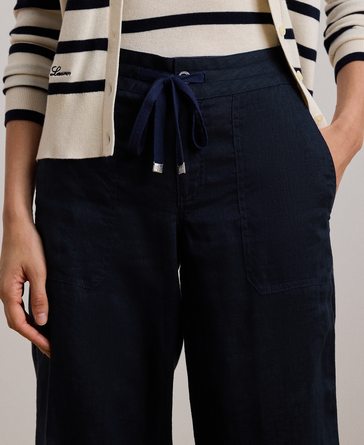 Lauren Ralph Lauren Petite Wide-Leg Linen Pants