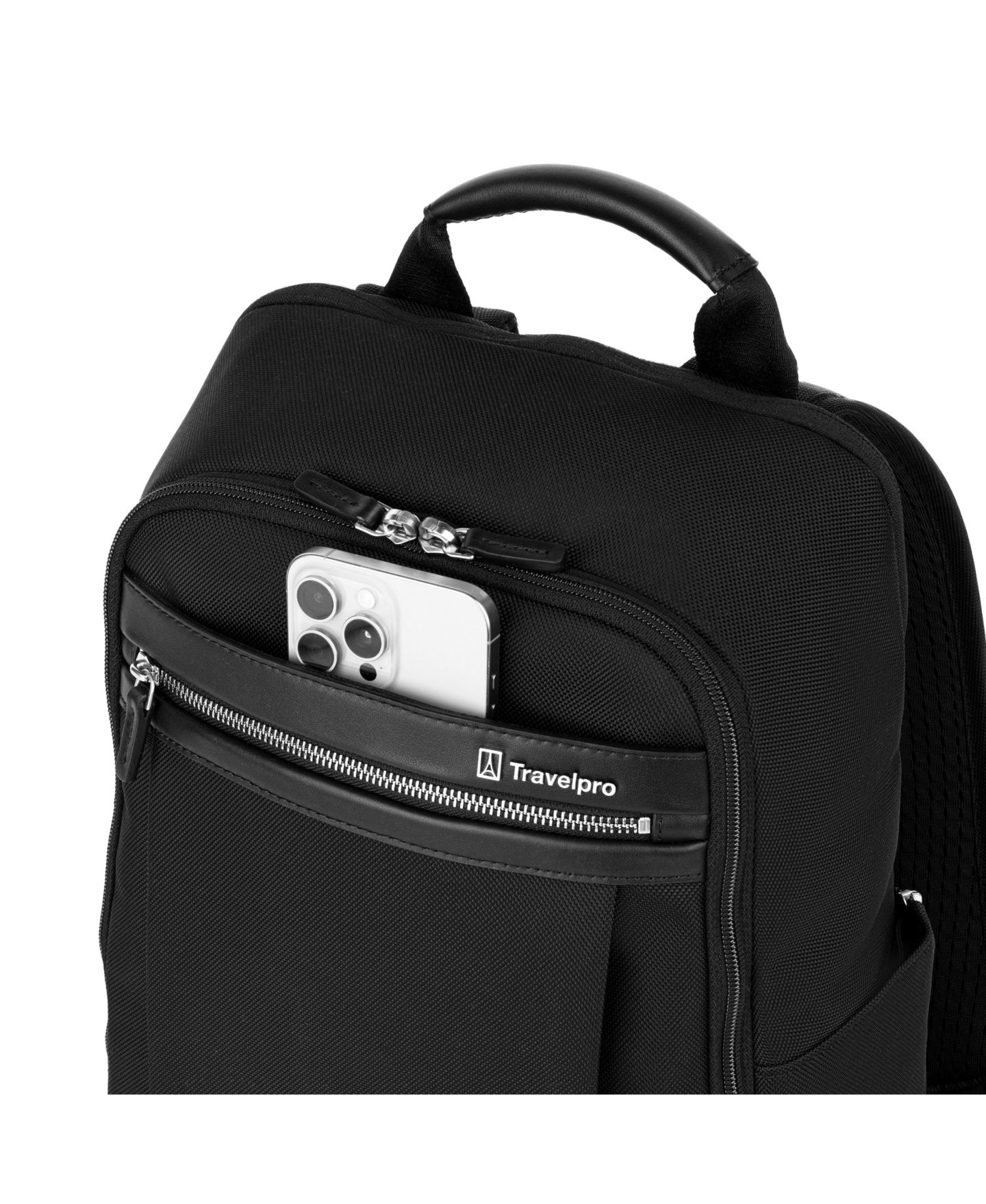 Рюкзак Travelpro Platinum Elite Slim, цвет: Теневой чёрный — фото 3