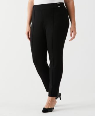 Rafaella Plus Size Slim Leg Ankle Pant with Hardware - Macy's