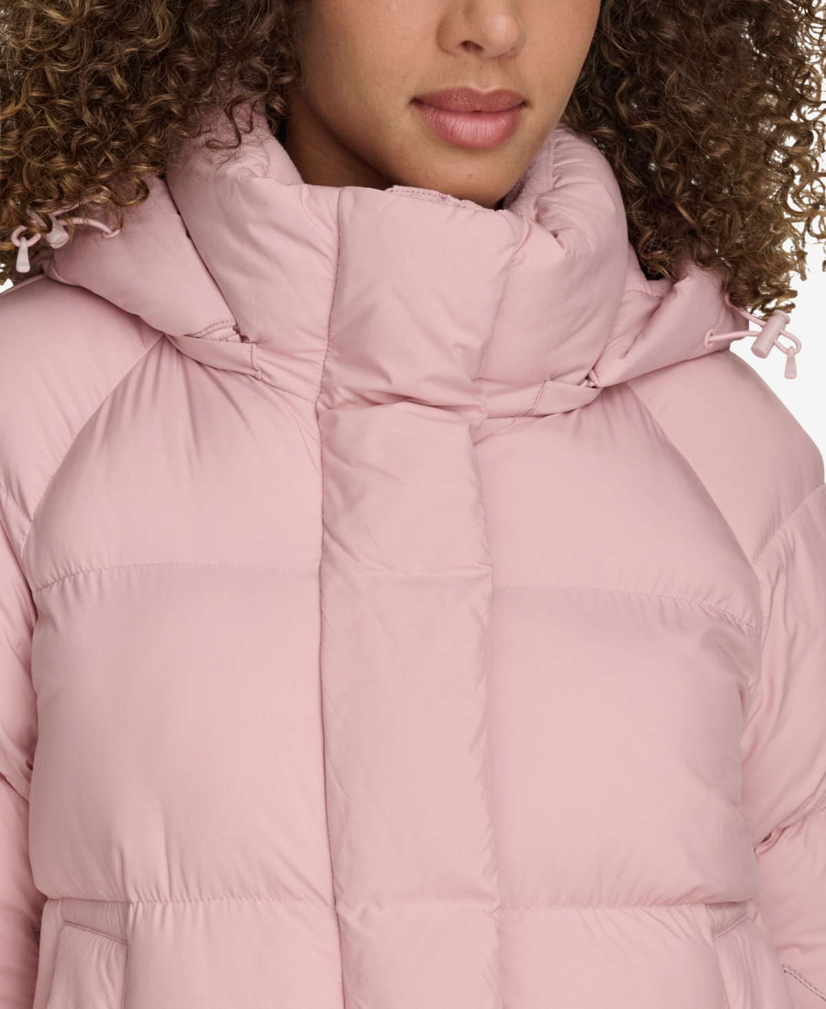 Levi's Women's Quilted Hooded Puffer Jacket In Pale Mauve