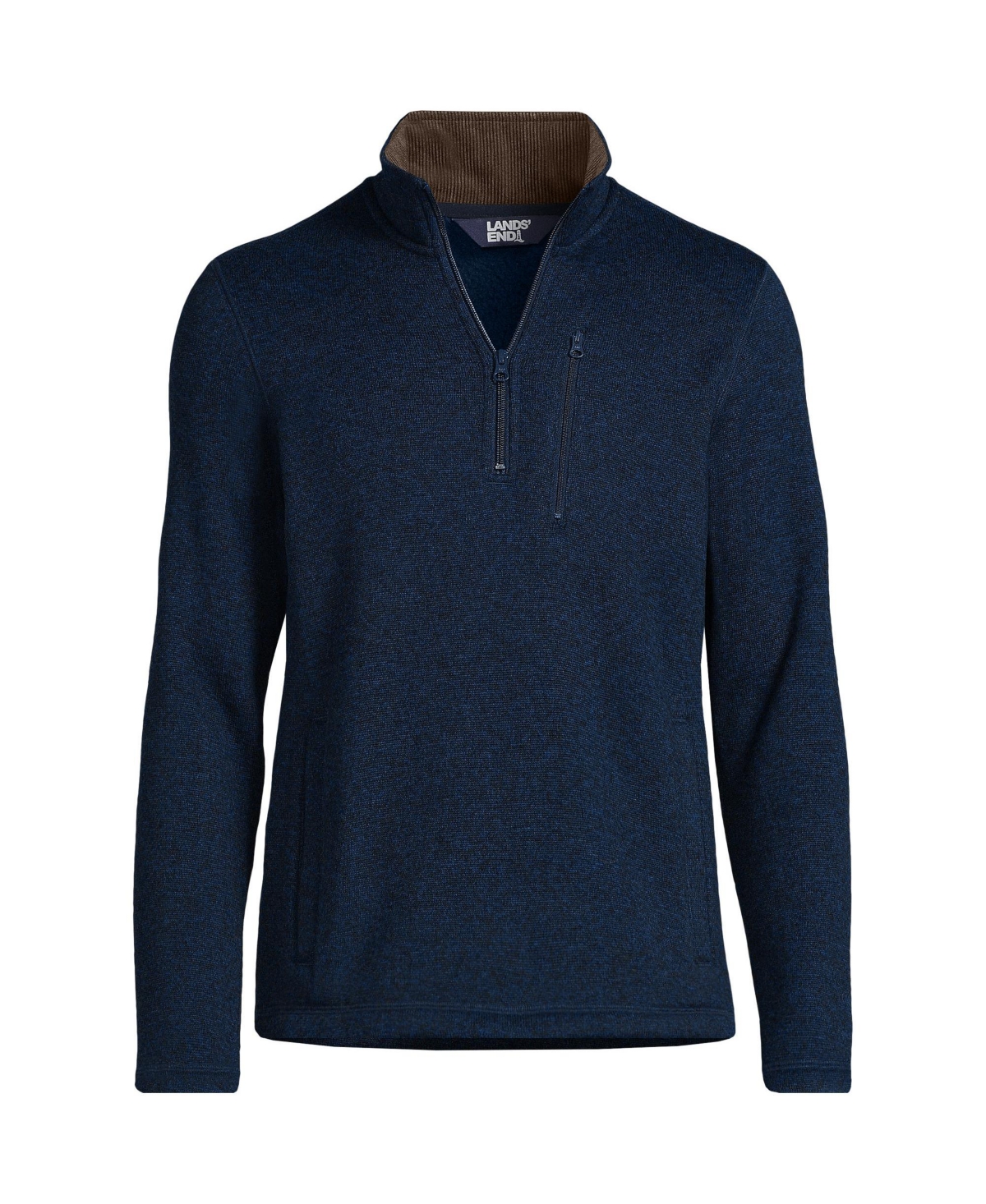 Lands' End Big & Tall Sweater Fleece Quarter Zip Pullover