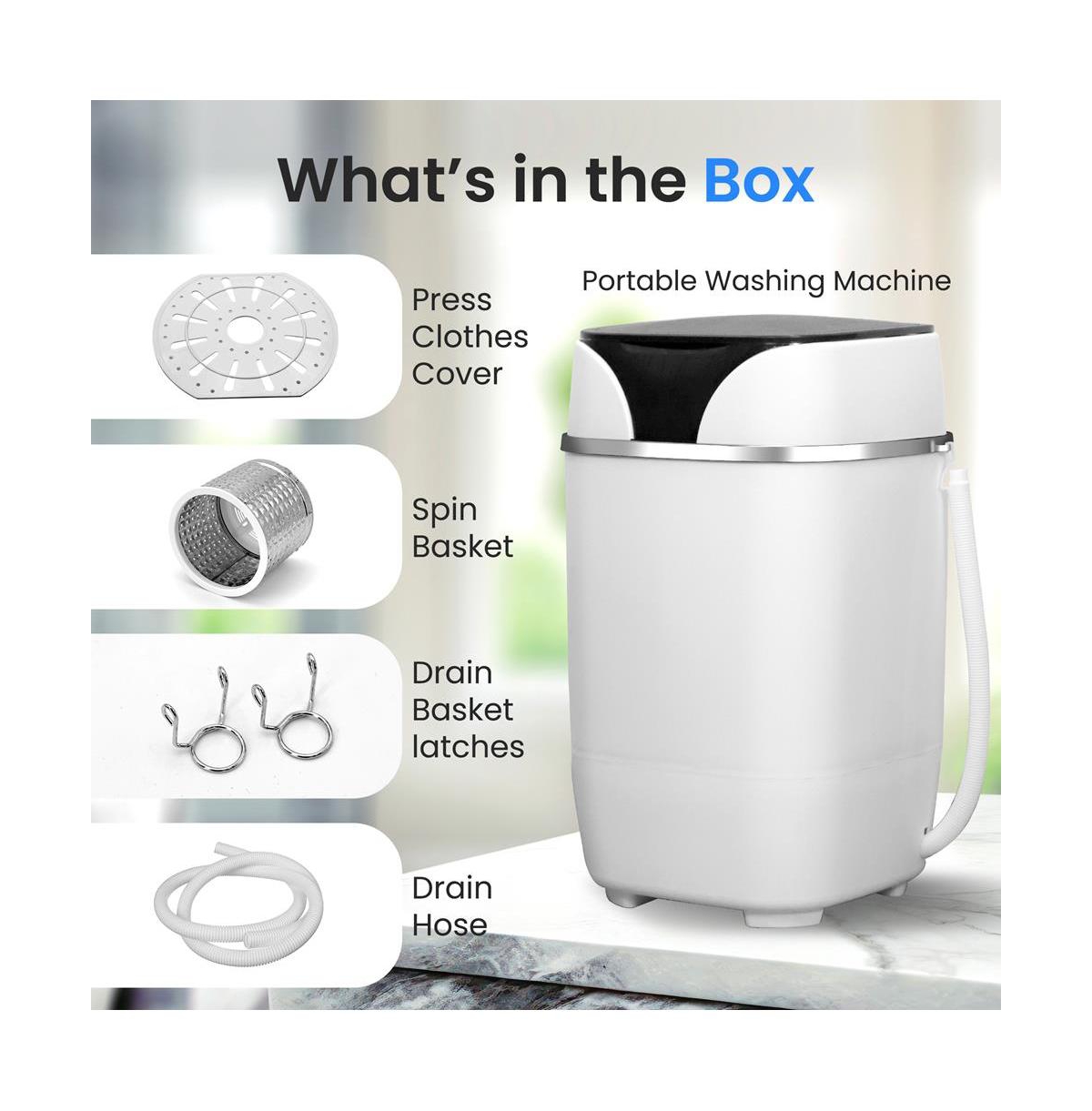SereneLife Portable Washing Machine, High-Quality Full-Automatic Compact Washer
