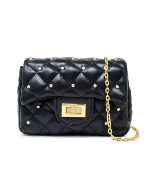Сумка Tiny Treats + Zomi Gems Classic Quilted Stud Handbag, Black для девочек