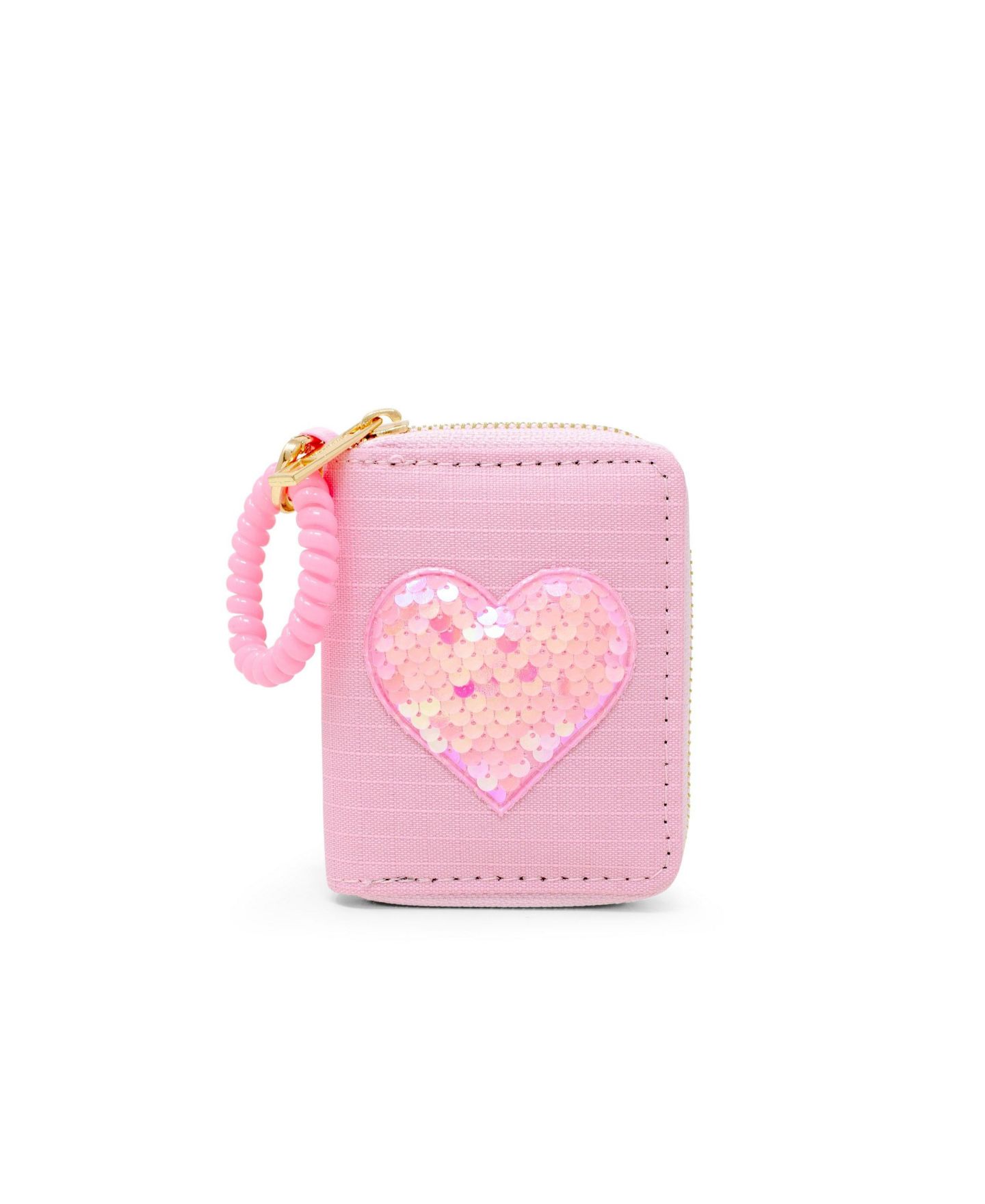 Кошелёк Tiny Treats + Zomi Gems Sequin Heart Spiral Strap Wallet, Pink для девочек — фото 2