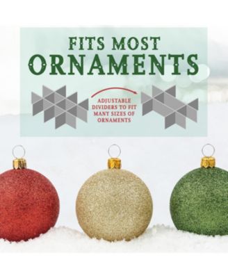 Christmas Ornament Storage Box with Dividers and 4 Removable Trays Stores up to 96-3&amp;quot; Ornaments