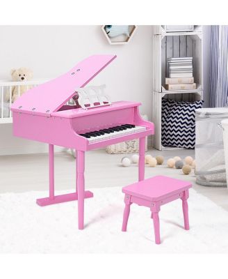 Musical Instrument Toy 30-Key Children Mini Grand Piano with Bench