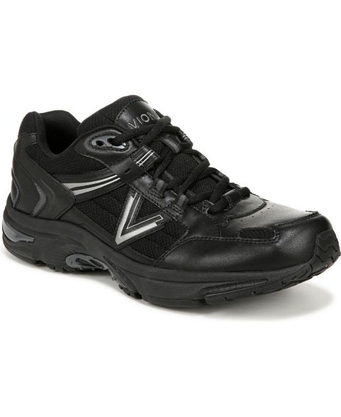 Мужские кроссовки Vionic 23Walk 2.0 Walking, цвет: Чёрный кожаный