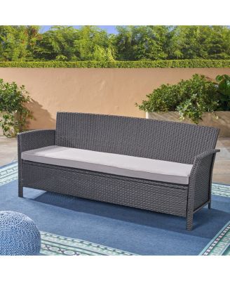 Stylish 3-Seater Outdoor Sofa Wicker with Water-Resistant Cushions