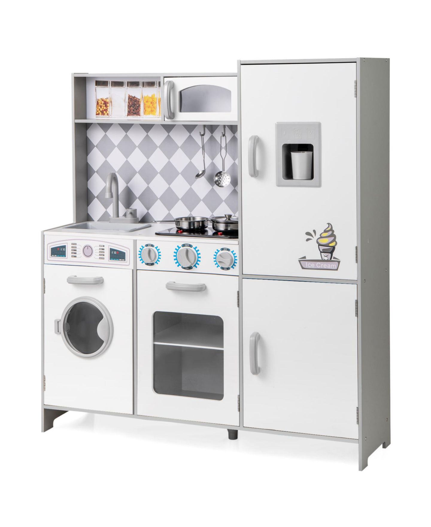Детские игрушки HONGGE Interactive Water Sink 8-Piece Play Kitchen, Ages 3+ — фото 9