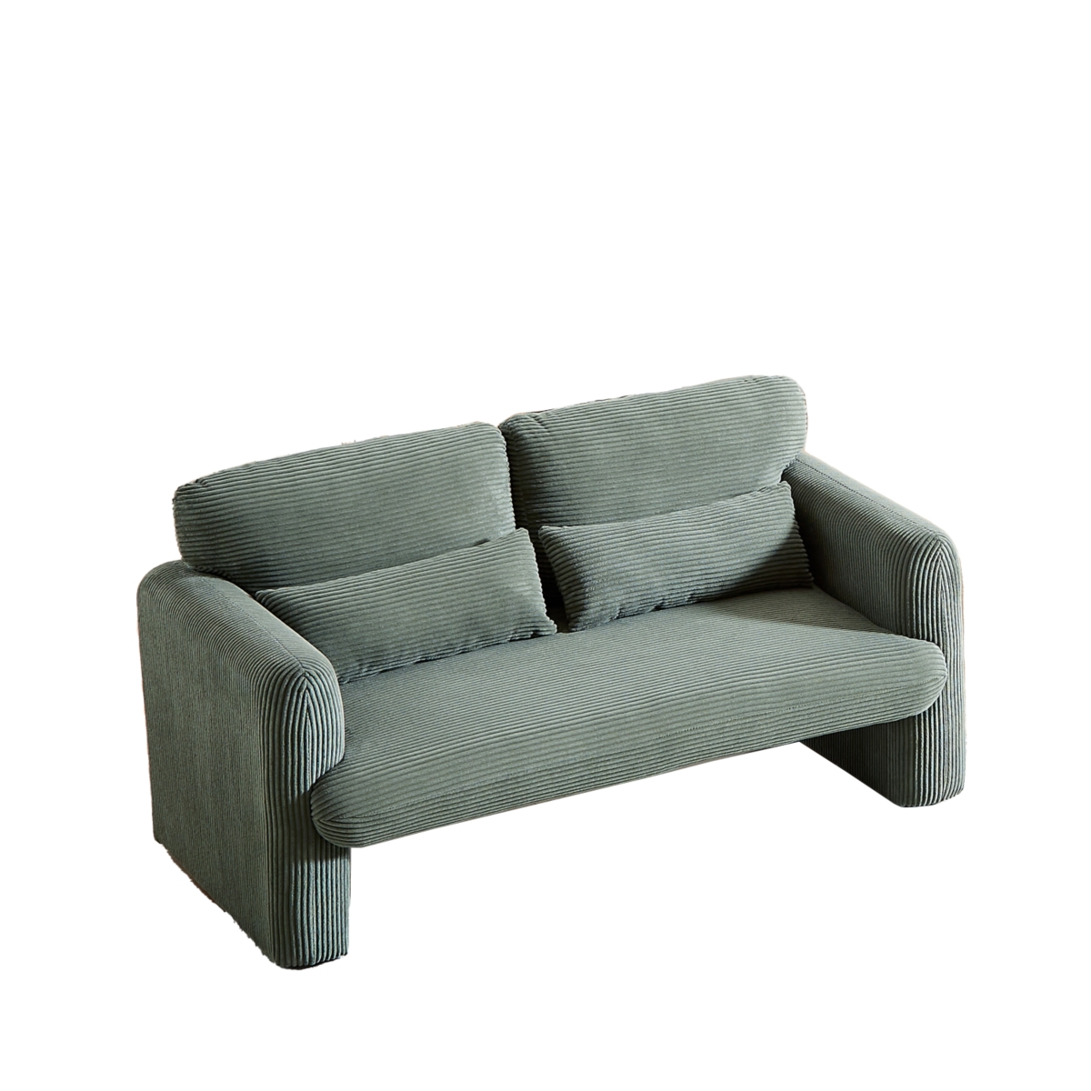 Streamdale Furniture Modern Corduroy Loveseat Sofa with Pillows and Support
