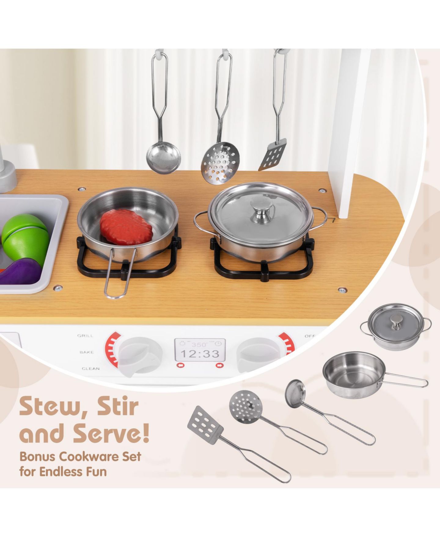 Детская игрушка HONGGE Click-Turn Stove Pretend Play Kitchen, Ages 3+ — фото 2