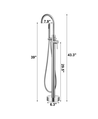 Tub Filler Bathtub Faucet High Flow Shower Faucets with Handheld Shower Mixer Taps