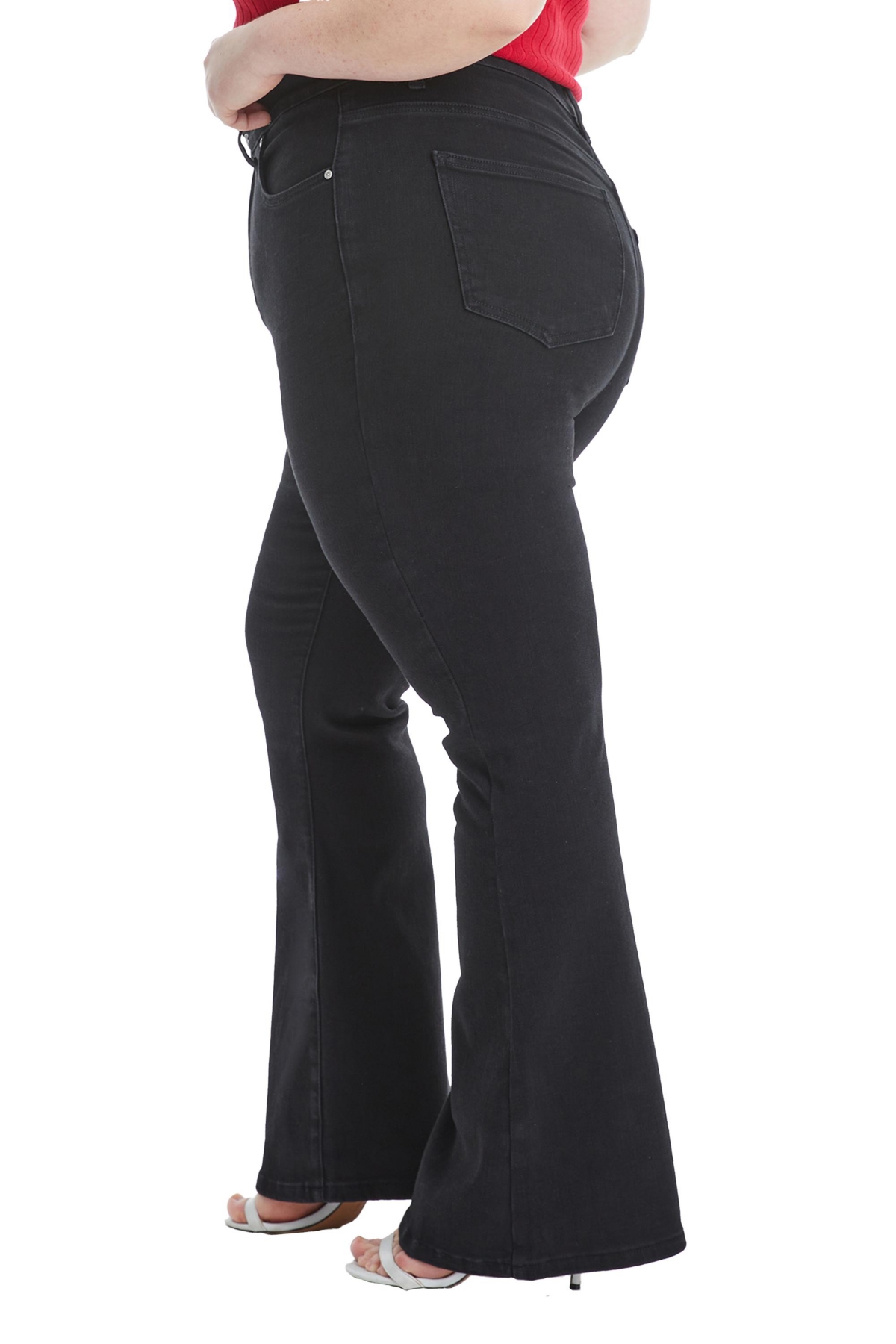 BAYEAS PLUS SIZE HIGH RISE FLARE JEANS 
