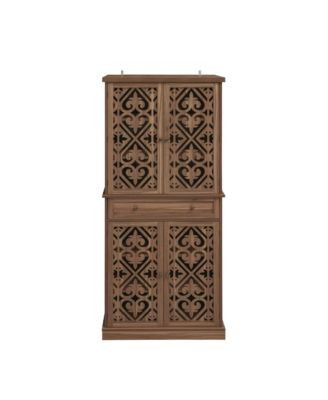 4-Door Cabinet with Drawer and Shelves