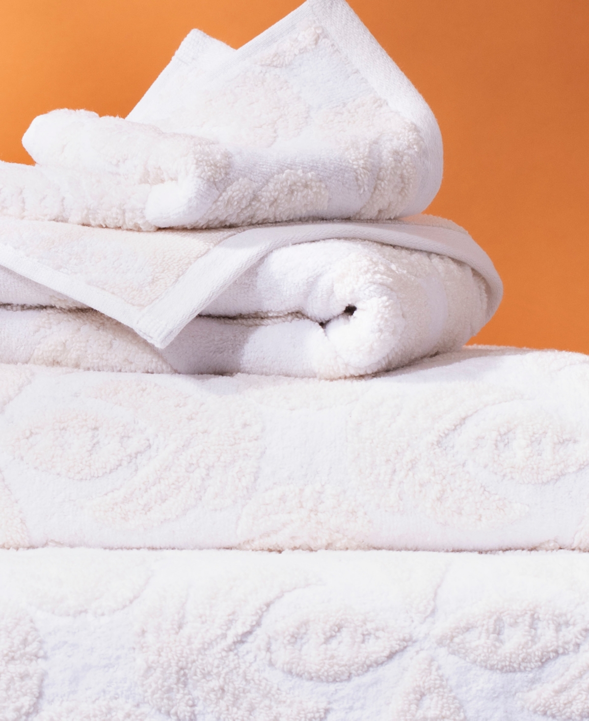 John Robshaw Dasati Cotton Linen Wash Cloth Towel, 12" X 12" In White