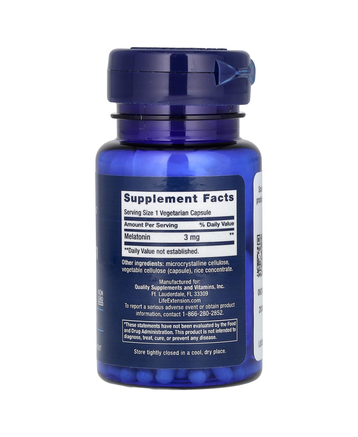 Life Extension Melatonin 3 mg - Vegetarian Capsules