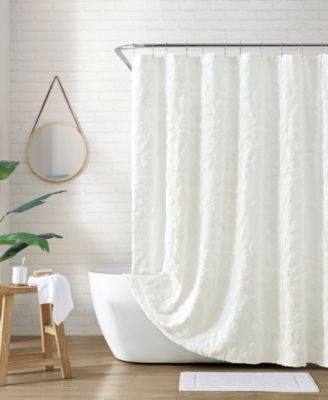 Chenille Laurel Cotton Shower Curtain, 72" x 72"