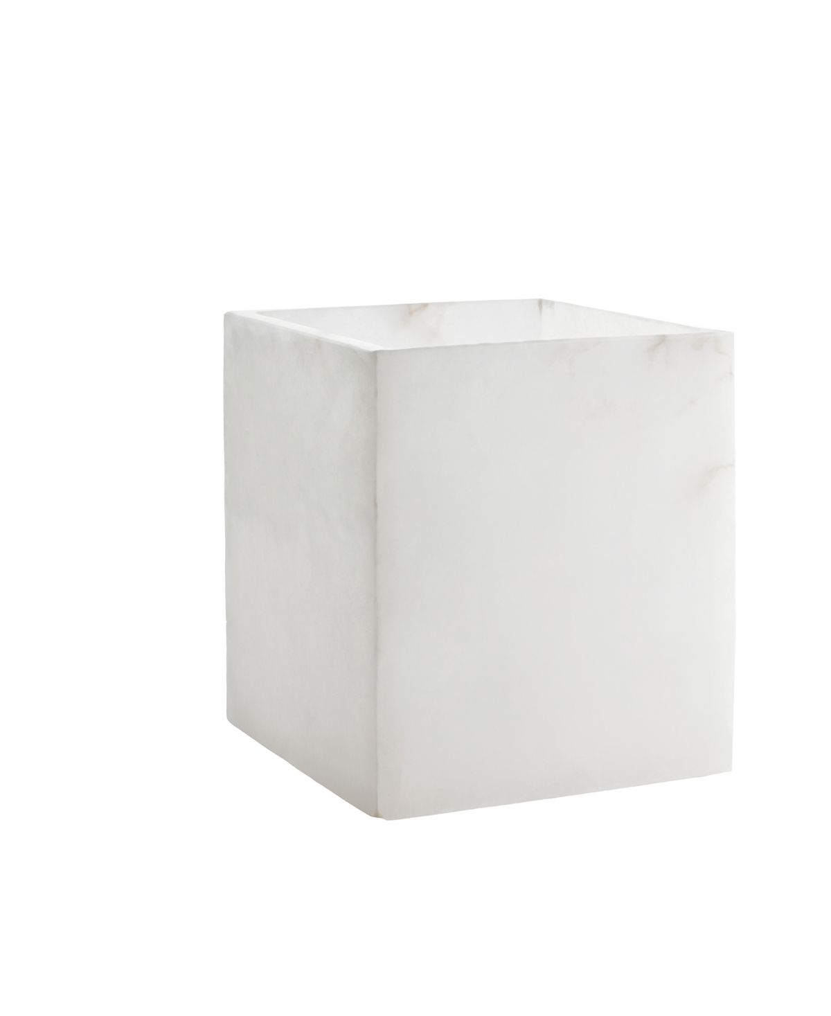 Corden Alabaster Wastebasket - White