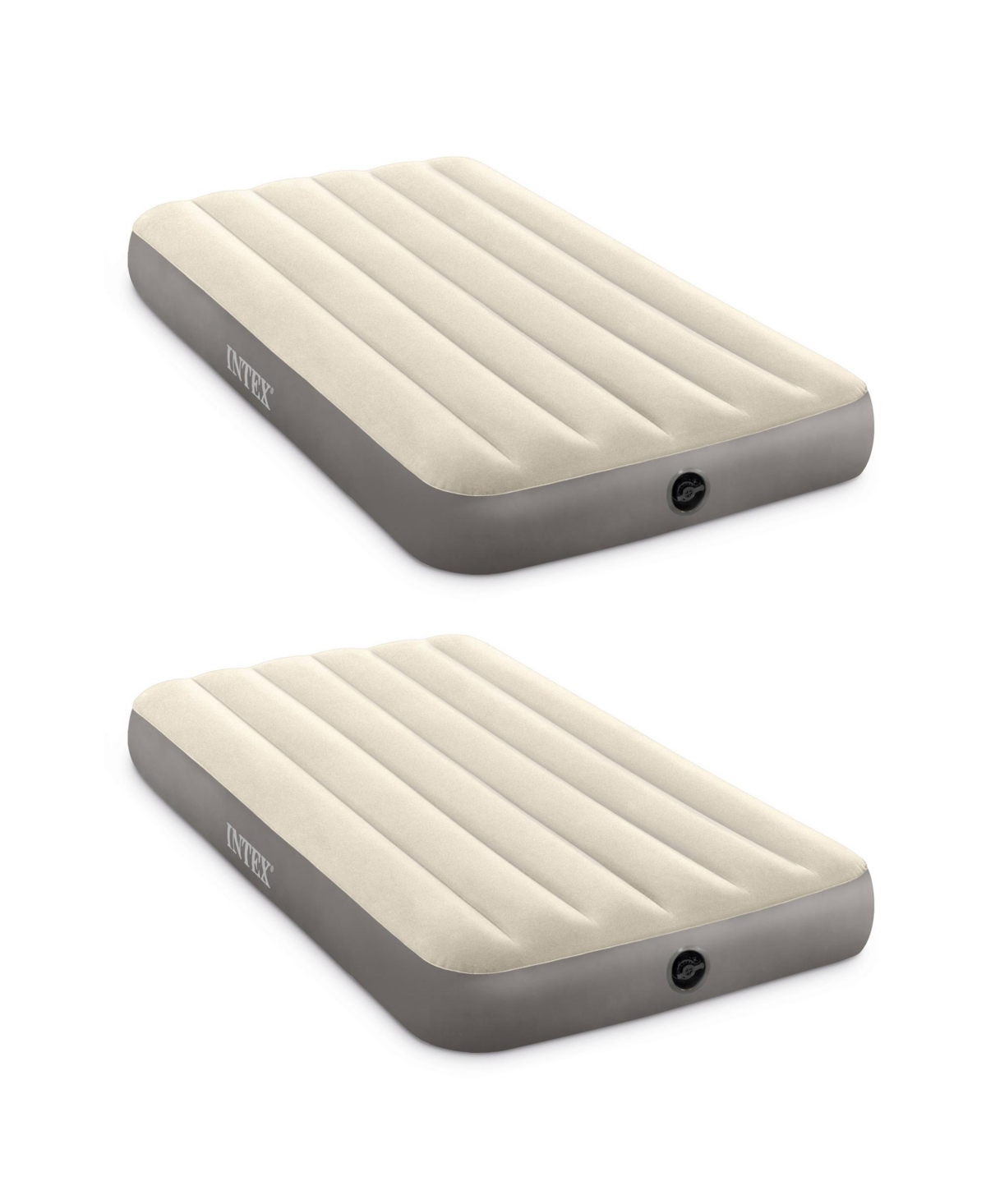 Dura-Beam Standard Series Single Height Inflatable Airbed, Twin (2 Pack) - Beige