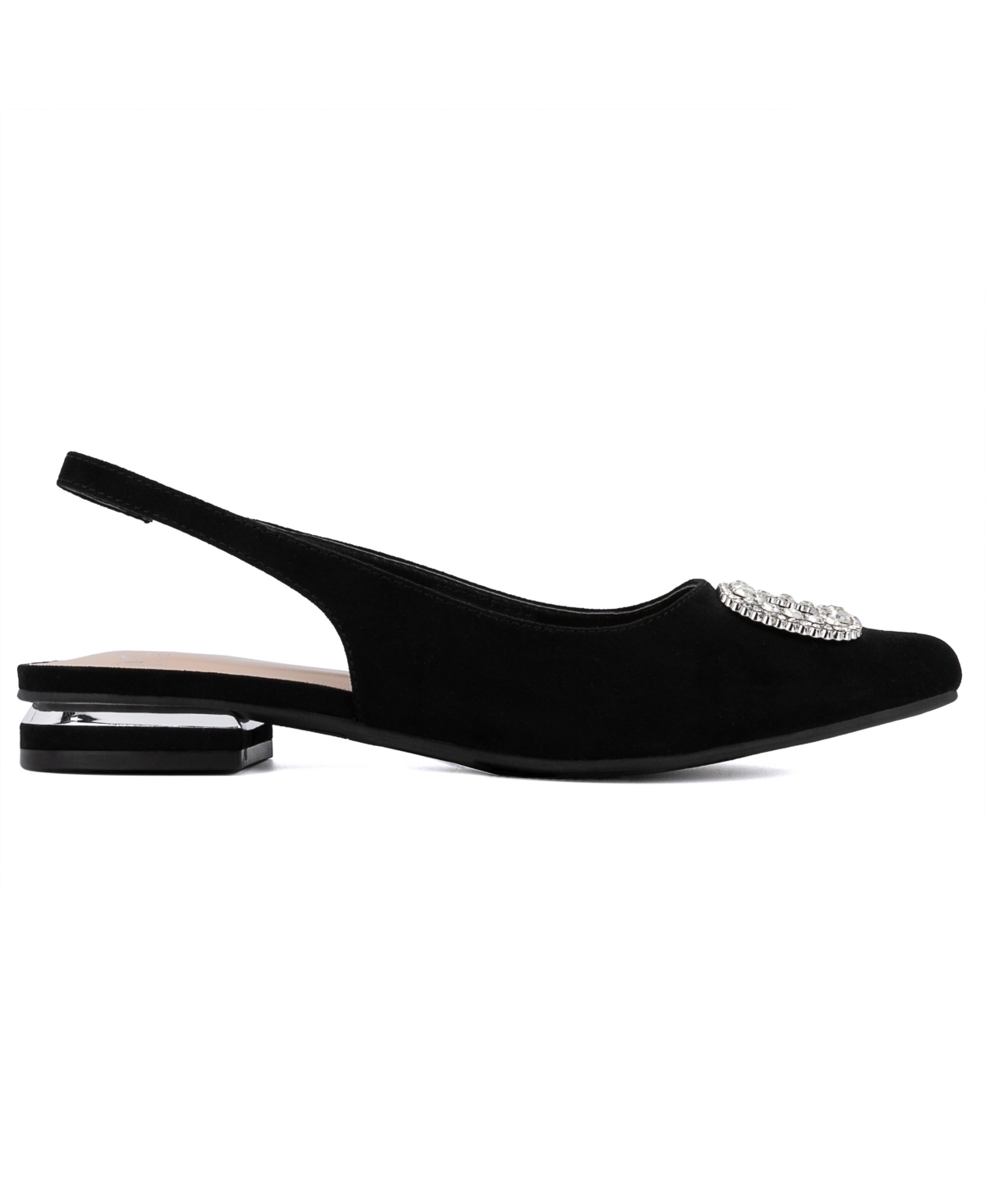 Jones New York Women's Quarry Pointed Toe Slingback Flats In Black Micro