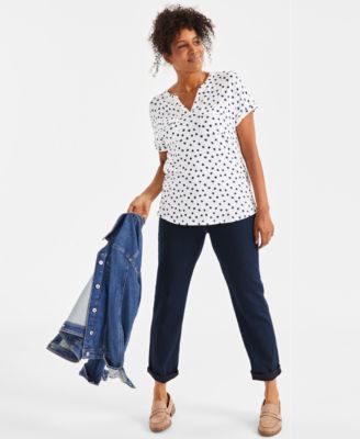 macy's holiday womens tops