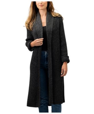 Simply Natural Nina Long Alpaca Coat - Charcoal 300$