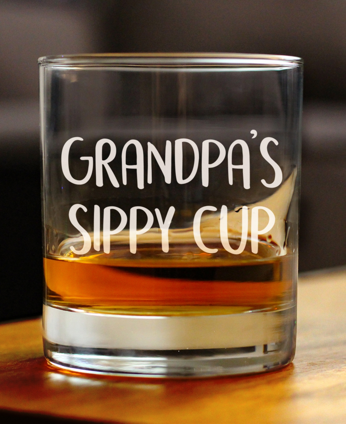 Bevvee Grandpa's Sippy Cup Whiskey Rocks Glass In Clear