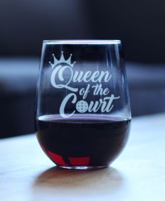 Queen of the Court Stemless Wine Glass