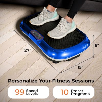 Waver Vibration Plate - Full Body Fitness Platform with Loop Bands for Weight Loss & Toning