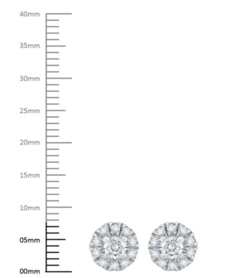 Diamond Halo Stud Earrings (3/4 ct. t.w.) in 14k White Gold or 14k Gold 