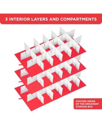 Christmas Ornaments Storage Box to Protect and Store up to 54 -4&amp;quot; Ornaments