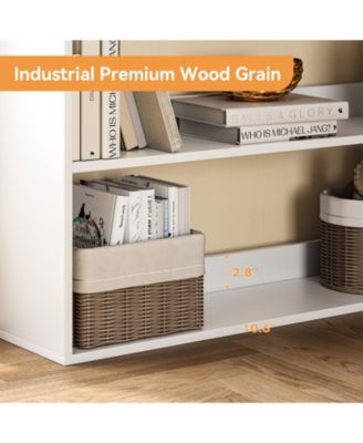 71-Inch L-Shaped Corner Bookcase - 6-Tier Tall Shelf Display Rack For Living Room And Home Office Storage