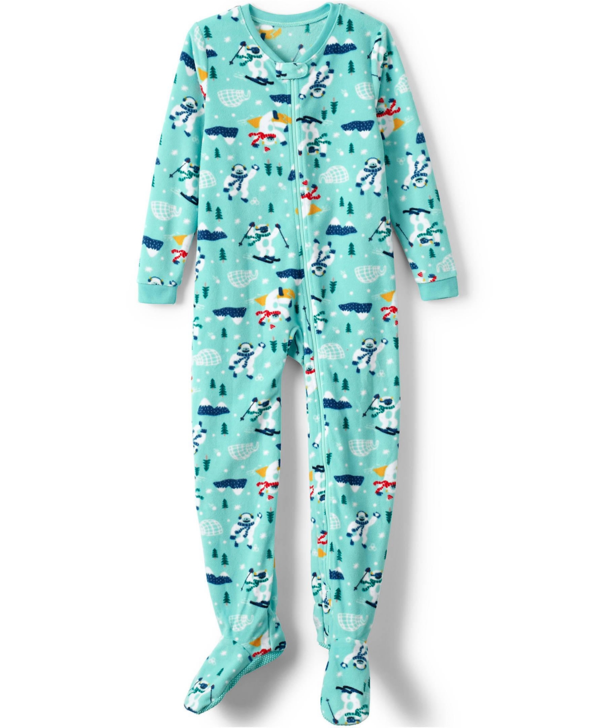 Lands' End Little Girls Footed Fleece Sleeper