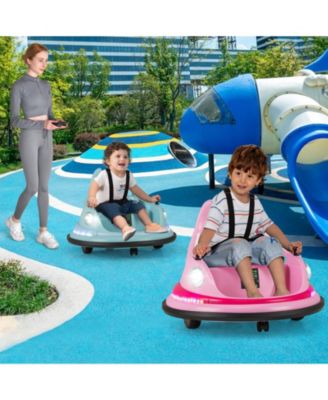 12V Kids Ride-On Bumper Car with Remote Control and Dual Joysticks