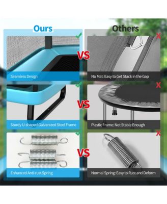 6FT Recreational Kids Trampoline W/Swing Safety Enclosure Indoor/Outdoor Orange