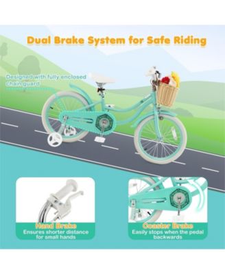 18 Inch Kids Bike with Adjustable Handlebar and Seat for 4-8 Years Old