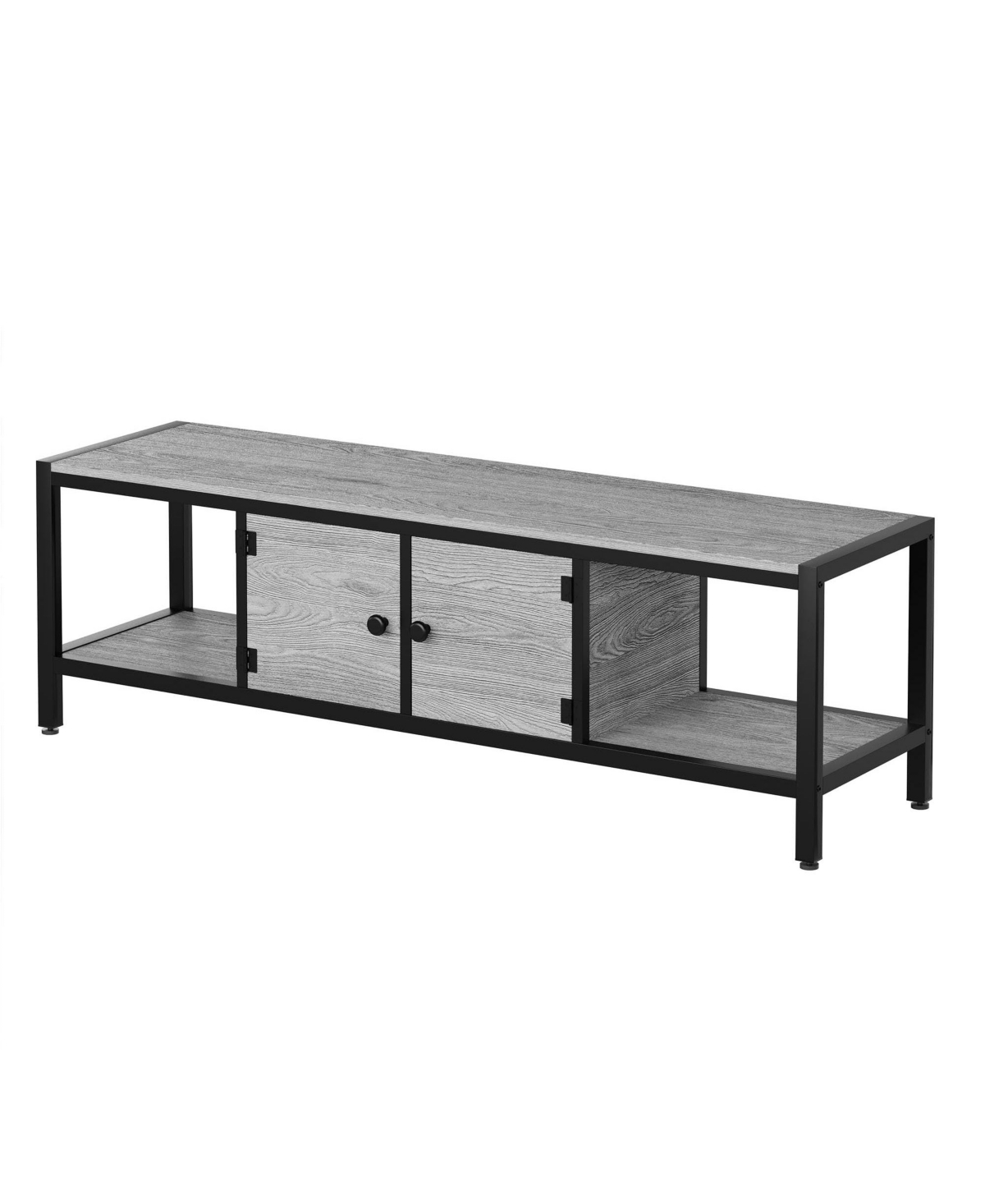 gaomon Tv Stand with Storage,TV Entertainment Center Up to TV,Wooden Tv Stand for Living Room, Bedroom- Grey