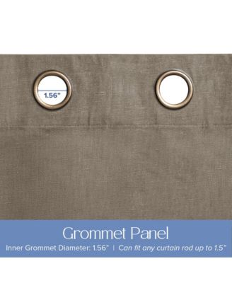 Linen Slub Blackout Grommet Pair (2 Panels), 52"×84"