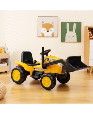 12V Kid's Ride on Excavator with Adjustable Digging Bucket