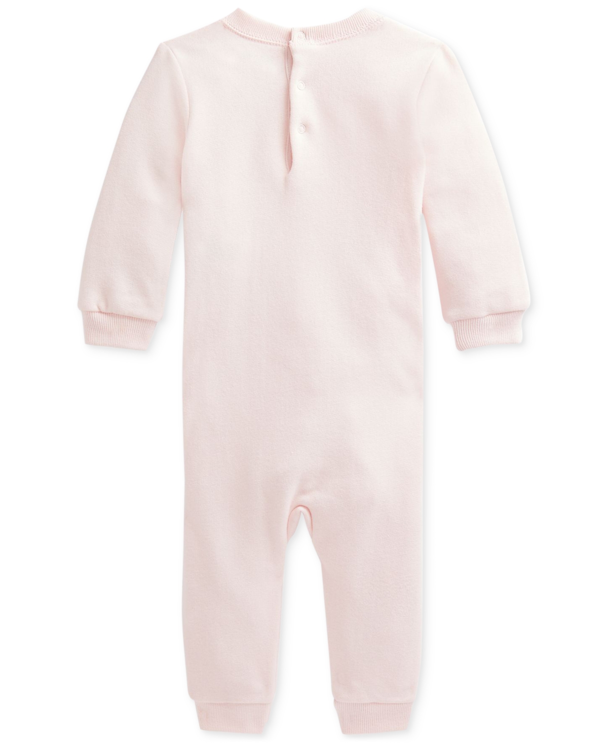 Polo Ralph Lauren Ralph Lauren Polo Bear Graphic Fleece Romper In Pink