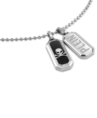 Men's Double Tag 23-2/3" Pendant Necklace in Stainless Steel