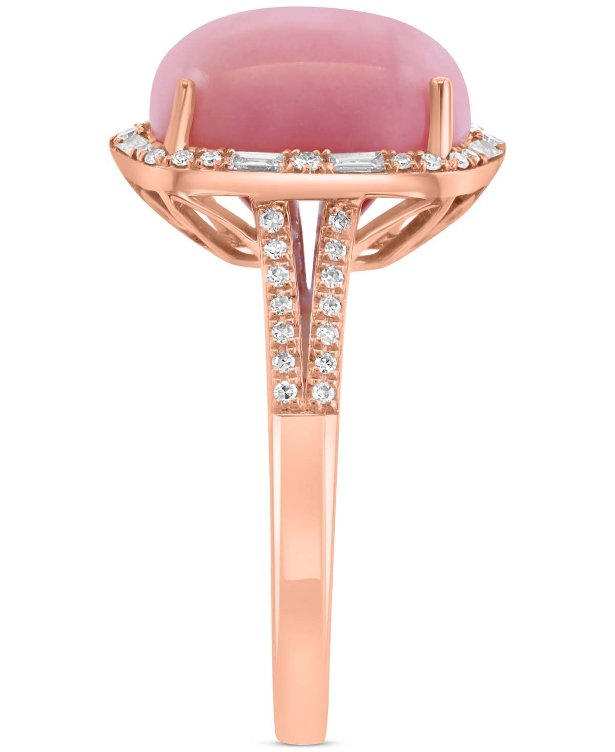 EFFY COLLECTION EFFY PINK OPAL (4-1/2 CT. T.W.) & DIAMOND (1/4 CT. T.W.) STATEMENT RING IN 14K ROSE GOLD 