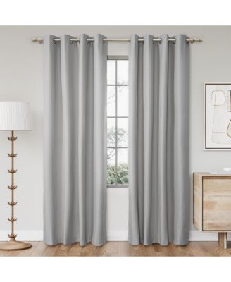 Textured Blackout Grommet Curtains Pair 2 panels