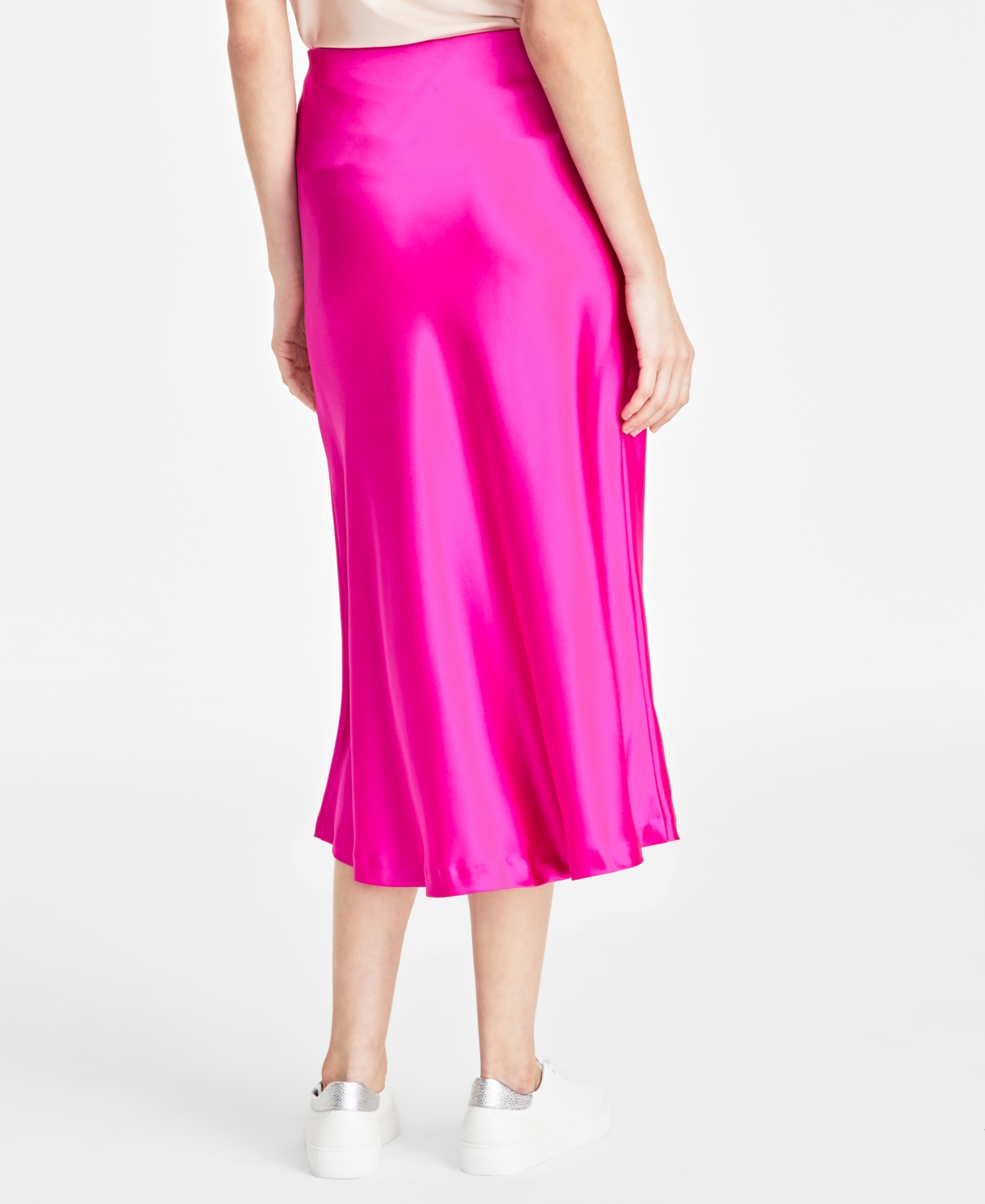 ON 34TH WOMEN'S A-LINE SATIN MIDI SLIP SKIRT, EXCLUSIVELY AT MACY'S 
