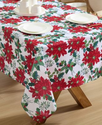 Easy Care Holiday Tablecloth, 60" x 102"