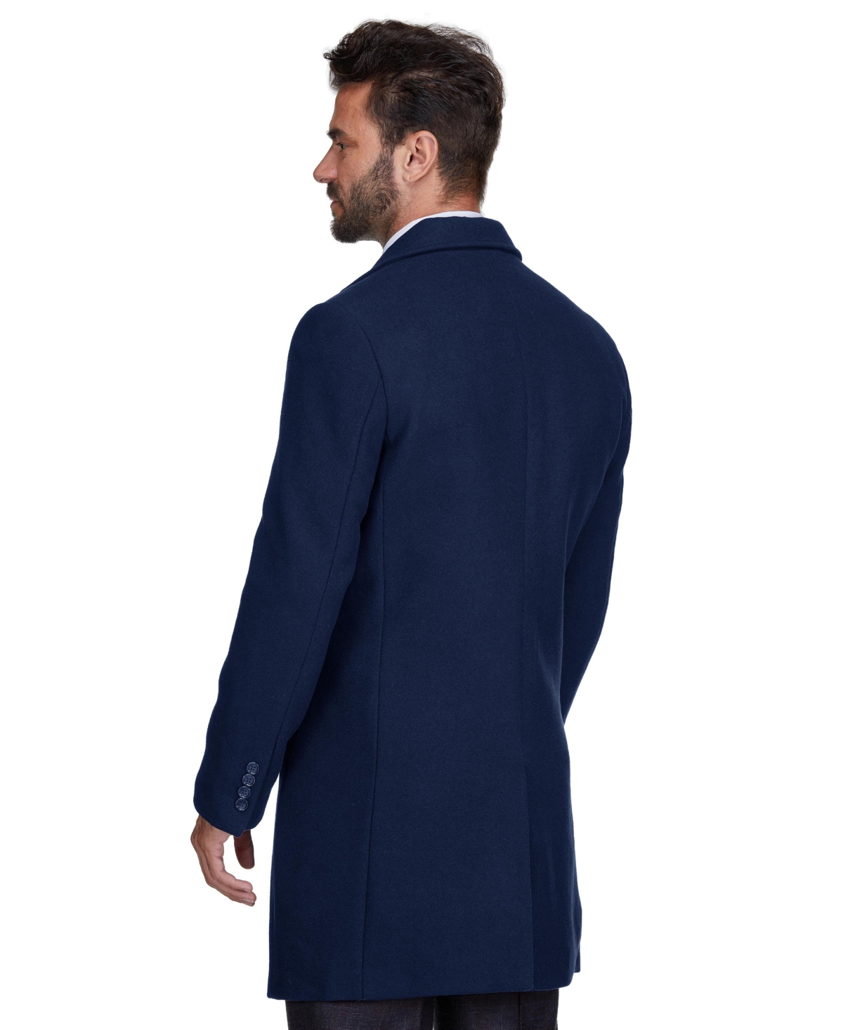 Braveman Men's Tailored Wool Blend Notch Collar Wool Blend Walker Car Coat