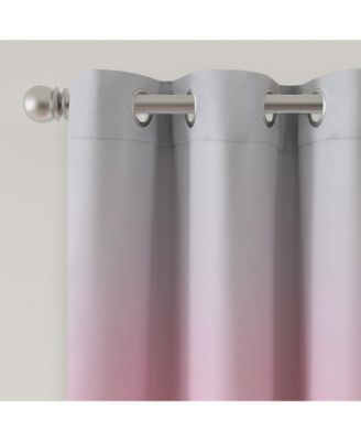 Blackout Grommet Taylor Ombre Curtains Pair, Rainbow, 52"×63"