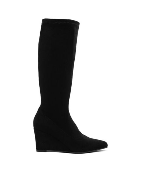 Женские ботинки London Rag Tulsha Microfiber Wedge Heel, цвет: Чёрный