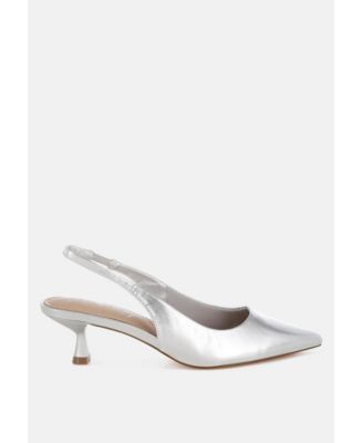 Pentas Kitten Heel Slingback Sandals